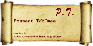 Possert Tímea névjegykártya